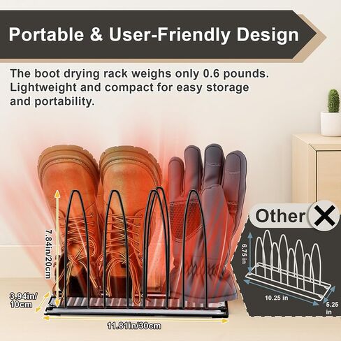 Enhon 1 Pack Metal Shoe Drying Rack, Boot, and Glove Dryer Rack for Shoes Inside Drying (Vent Cover Not Included) in Saudi Arabia