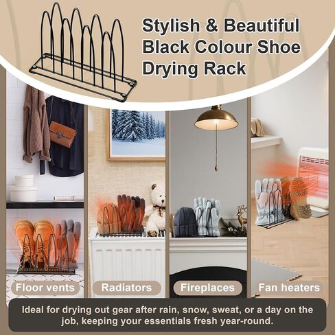 Enhon 1 Pack Metal Shoe Drying Rack, Boot, and Glove Dryer Rack for Shoes Inside Drying (Vent Cover Not Included) in Saudi Arabia