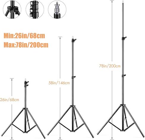 Andoer Softbox Photography Lighting Kit Professional Studio Equipment with 20"x28" Softbox, 2800-5700K 85W Bi-Color Temperature Bulb with Remote, Light Stand, Reinforced Version in Kuwait