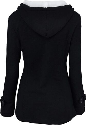 Fleece Jacket Women Horn Button Down Sherpa Lined Jackets Thick Warm Plus Size Peacoat Winter Fashion Clothes in Saudi Arabia