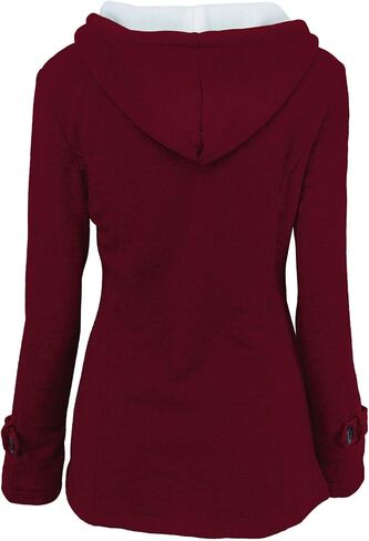 Fleece Jacket Women Horn Button Down Sherpa Lined Jackets Thick Warm Plus Size Peacoat Winter Fashion Clothes in Saudi Arabia