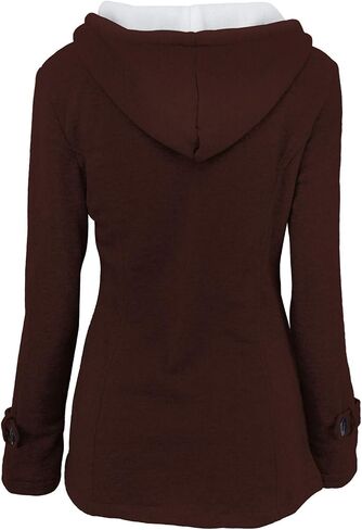 Fleece Jacket Women Horn Button Down Sherpa Lined Jackets Thick Warm Plus Size Peacoat Winter Fashion Clothes in Saudi Arabia