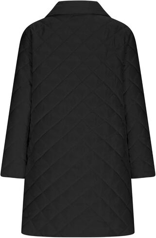 Quilted Jackets For Women Casual Lightweight Fall Jackets Zip up Winter Long Sleeve Stand Neck Warm Coat in Saudi Arabia