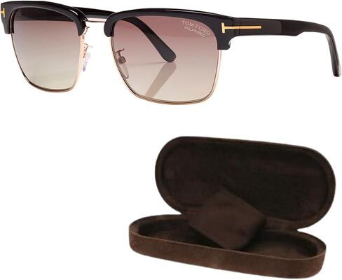 Tom Ford FT0367 RIVER Geometric Shape Sunglasses + Bundle With eSHADES Eyewear Cleaning Kit in Saudi Arabia