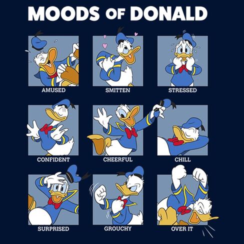 Disney Men's Mickey & Friends Moods of Donald Duck Sweatshirt in Saudi Arabia