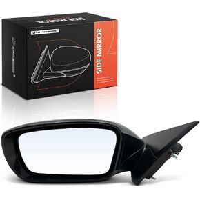 A-Premium Driver Side Power Door Mirror - Compatible with Hyundai Sonata 2011 2012 2013 2014 2015 - Heated Manual Folding Smooth Black Outside Rear View Mirror w/Turn Signal - Replace# 876104R030 in Kuwait