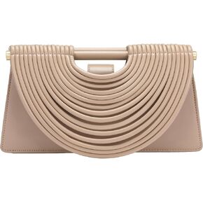 العصرية مساء مخلب المحافظ المرأة المنسوجة بولي حقيبة حقيبة جلدية مقبض علوي مساء حقيبة يد أنيقة الكتف محفظة حقيبة كروسبودي in Kuwait