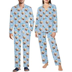 Personalized Pajamas Set with Photo, Custom Face Pajamas Couples Pajamas Gift for Women Men Christmas in Saudi Arabia