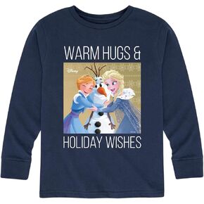 Disney Frozen 2 - Warm Hugs Holiday Wishes - تي شيرت برسومات بأكمام طويلة للأطفال والشباب in Kuwait