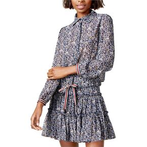 Mare Mare Womens Button-Down Floral Print Blouse in Saudi Arabia