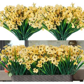 20 Bundles Artificial Flowers for Outdoors or Indoor Garden Home Decoration,No Fade Fake Flowers Faux Plants for Decoration Hanging Planters,Porch Window Box Garden Wedding Farmhouse Fake Plants in Saudi Arabia