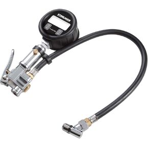 Steelman High Accuracy Digital Gauge Tire Inflator, 0-100 psi, Easy-Read LCD Screen, Displays Measurements in psi, Bar, kPa, or kg(f)/cm2, 18-Inch Hose, Protective Casing, Battery Included in Kuwait
