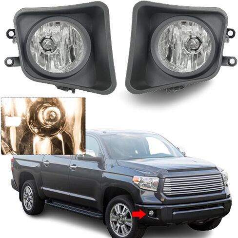 استبدال مصابيح الضباب WFLNHB لـ 2014-2021 Toyota Tundra عدسة شفافة 2 قطعة مع مفتاح ومجموعة أسلاك 8121002160 8122002160 in Saudi Arabia