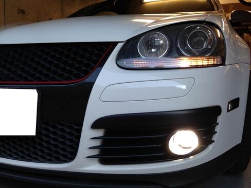 iJDMTOY Euro Clear Lens Projector Fog Light المساكن مع مصابيح الهالوجين، محولات، متوافقة مع Volkswagen Golf MK5، Jetta V in Saudi Arabia
