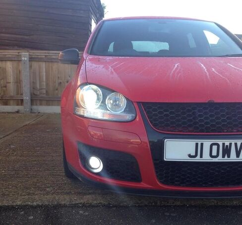 iJDMTOY Euro Clear Lens Projector Fog Light المساكن مع مصابيح الهالوجين، محولات، متوافقة مع Volkswagen Golf MK5، Jetta V in Saudi Arabia