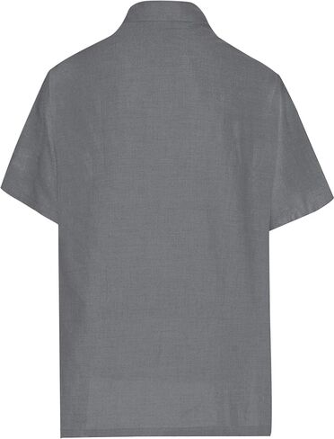 LA LEELA Mens Short Sleeve Button Down Casual Vacation Camp Collared Solid Shirts for Men in Saudi Arabia
