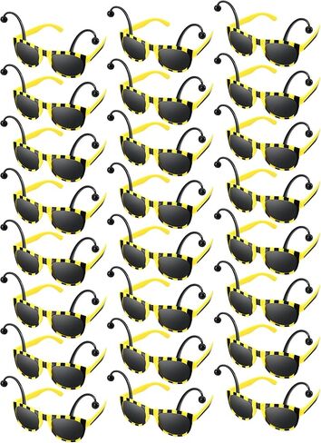 Bencailor 12 PCS Glasses Sunglasses Party Favors Accessories for Adult Costume Accessory Black Yellow Antenna Party in Kuwait