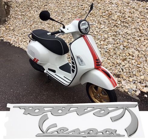 ملصق دراجة نارية Acouto لسيارة GTS300 LX125 LX150 IE Sprint Primavera 300 LX LXV ملصق شعار فائق زخرفة ثلاثية الأبعاد (فضي) in Saudi Arabia