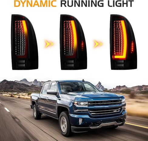 ضوء خلفي LED (دخان) + ضوء الفرامل الثالث (أحمر) مناسب لسيارة Toyota Tacoma 2005-2015 مع ضوء تشغيل ديناميكي لبدء التشغيل، مجموعة الضوء الخلفي، استبدال ضوء التوقف العالي 3 قطع in Saudi Arabia