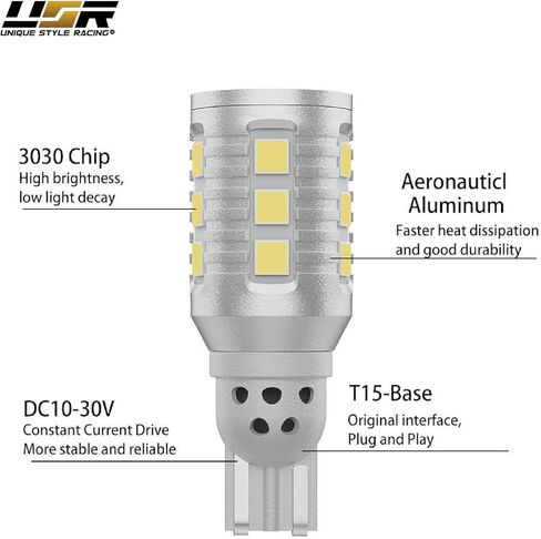 USR Canbus لا يوجد خطأ في إشارة الانعطاف الكهرماني ومصابيح LED احتياطية بيضاء عكسية - ترقية 4 قطع متوافقة مع مصابيح خلفية شاحنة تويوتا تاكوما بيك أب 2001-2004 (تناسب المخزون والعلامة التجارية DEPO) in Kuwait