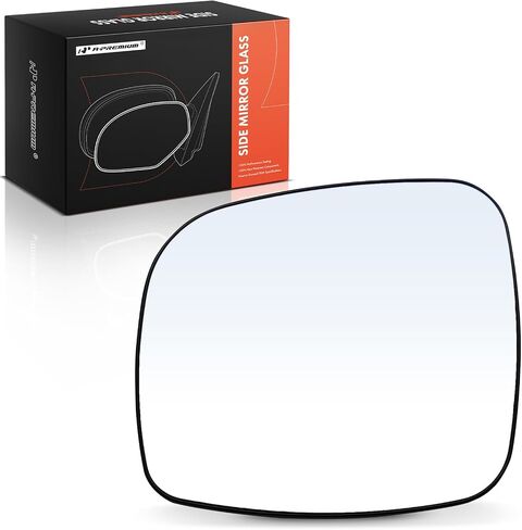 A-Premium Left Driver Side Non-Heated Mirror Glass with Backing Plate - Compatible with Dodge Grand Caravan 2008-2020 & Chrysler Town & Country 2008-2016 & Ram C/V - Exterior Side View Flat Mirror in Saudi Arabia