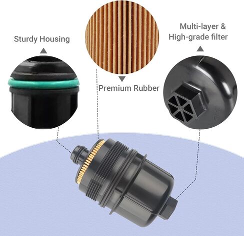 Ecodiesel Engine Oil Filter Compatible with Jeep Gladiator 2021-2024 / Wrangler 2020-2024 - for Ram 1500 DT 2020-2024 V6 3.0L Replaces # 68507598AA 68498720AA in Saudi Arabia