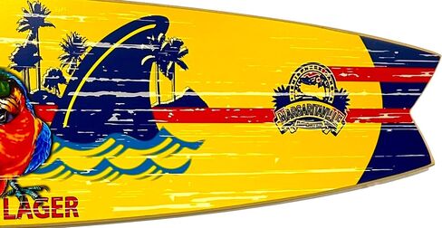 Landshark Parrot Fishtail Surfboard 46.5 in x 9 in x .05 in in Saudi Arabia