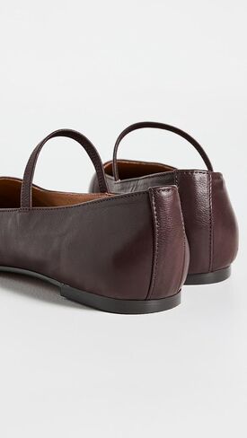 حذاء باليه مسطح من Madewell The Greta من الجلد المعدني فضي 10 م in Kuwait