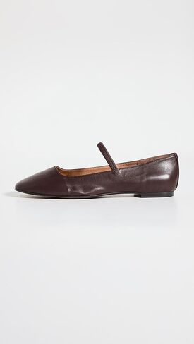 حذاء باليه مسطح من Madewell The Greta من الجلد المعدني فضي 10 م in Kuwait