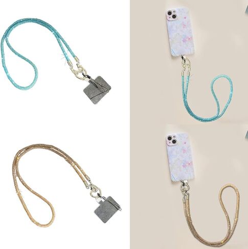 أحجار الراين Crossbody الهاتف الحبل قابل للتعديل طول سلسلة الهاتف المحمول الملونة كريستال المفاتيح التبعي للاستخدام اليومي in Saudi Arabia
