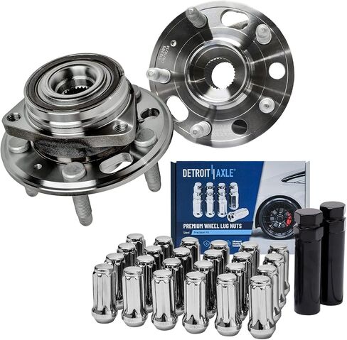 Detroit Axle - Wheel Bearing Hubs Kit for Chevy Malibu Equinox Cadillac CTS Buick Regal Allure Lacrosse GMC Terrain Saab 9-5, Front or Rear Wheel Bearing & Hubs Wheel Lug Nuts Socket Keys Replacement in Saudi Arabia