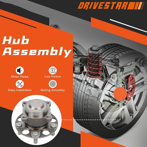 DRIVESTAR 512544 محور العجلة الخلفي الأيسر/الأيمن ومجموعة المحمل لـ Acura RLX 2016-2014، TLX 2017-2015؛ هوندا أكورد 2016-2013، بدون ABS (زوج) in Saudi Arabia