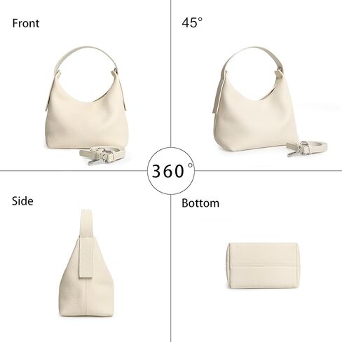 حقيبة يد صغيرة من الجلد بمقبض علوي من DAILANDO للنساء حقيبة هوبو صغيرة أنيقة مع حزام كروس طويل قابل للتعديل in Kuwait