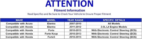 PartsW - 8 قطع لسيارة Hyundai Elantra 2007-2010/Kia Forte 2010-2013 + المزيد (التحقق من الطرازات)، أطراف قضيب الربط الأمامي الخارجي والداخلي، ووصلات قضيب التأرجح المثبت، ومفاصل كروية سفلية، ومجموعة التعليق in Saudi Arabia