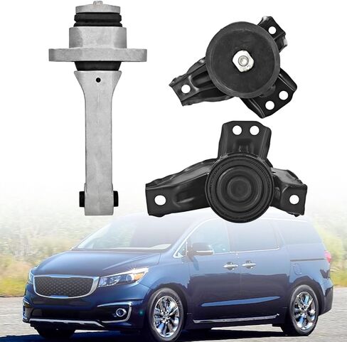 A71204 A71200 A71201 3Pcs Engine Motor Mount and Transmission Mount Set Compatible with Kia Sedona 3.3L V6 2015-2021 21950-A9001 21810-A9000 21830-A9001 in Kuwait