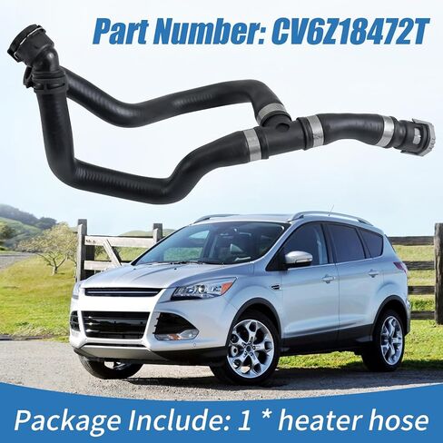HVAC Heater Hose Compatible with Ford Escape 2013-2019 Replaces CV6Z18472T Rubber Black Engine Water Heater Hose in Saudi Arabia