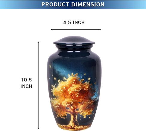 Cremation Urn for Human Ashes with Satin Bag, for Adults up to 200 lbs | Large Handcrafted Funeral Urns. (Lilac Angel Wings, Adult) in Kuwait