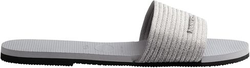صنادل Havaianas النسائية You Malata - صنادل بأشرطة منسوجة - أسود/أزرق سماوي، 6 in Saudi Arabia