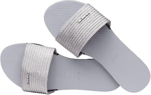 صنادل Havaianas النسائية You Malata - صنادل بأشرطة منسوجة - أسود/أزرق سماوي، 6 in Saudi Arabia