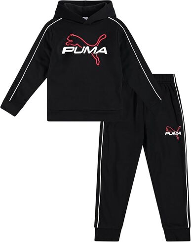 بدلة رياضية للأولاد الصغار من PUMA - قطعتان من بلوفر الصوف الناعم خفيف الوزن للأطفال الصغار وسروال الركض للأولاد (الحجم: 2T-7) in Saudi Arabia
