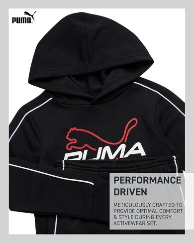 بدلة رياضية للأولاد الصغار من PUMA - قطعتان من بلوفر الصوف الناعم خفيف الوزن للأطفال الصغار وسروال الركض للأولاد (الحجم: 2T-7) in Saudi Arabia
