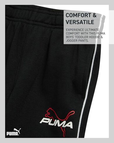 بدلة رياضية للأولاد الصغار من PUMA - قطعتان من بلوفر الصوف الناعم خفيف الوزن للأطفال الصغار وسروال الركض للأولاد (الحجم: 2T-7) in Saudi Arabia