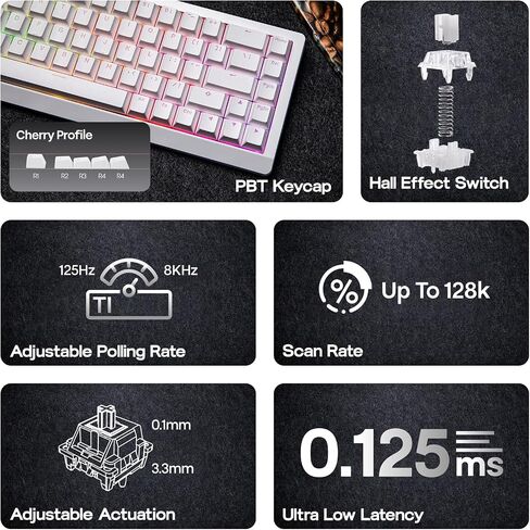 EPOMAKER HE68 Lite Hall Effect Gaming Keyboard, 8k Polling & 128K Scan Rate in Kuwait