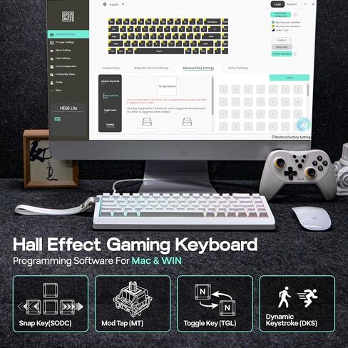 EPOMAKER HE68 Lite Hall Effect Gaming Keyboard, 8k Polling & 128K Scan Rate in Kuwait