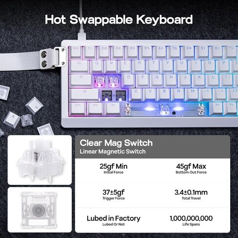 EPOMAKER HE68 Lite Hall Effect Gaming Keyboard, 8k Polling & 128K Scan Rate in Kuwait