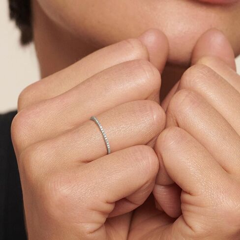 Classic Cubic Zirconia Stackable Wedding Bands Simulated Diamond cz Promise Ring for Women Jewelry Gifts in Saudi Arabia