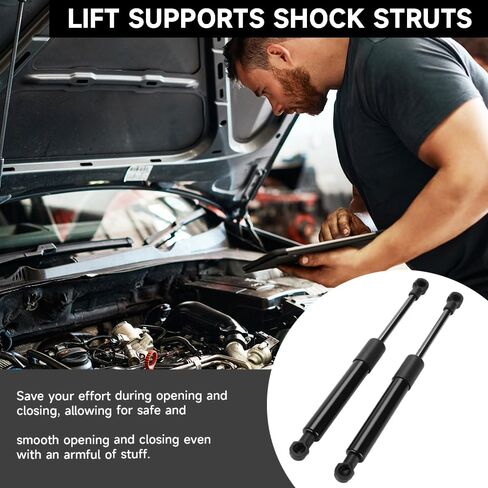 Premium 2PCS Front Hood Lift Supports Struts Gas Shocks for Volvo S60 2001-2009 / S80 1999-2006 / V70 1999-2007 | Replaces 8196382 SG406031 SG415004 in Saudi Arabia