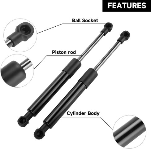 Premium 2PCS Front Hood Lift Supports Struts Gas Shocks for Volvo S60 2001-2009 / S80 1999-2006 / V70 1999-2007 | Replaces 8196382 SG406031 SG415004 in Saudi Arabia