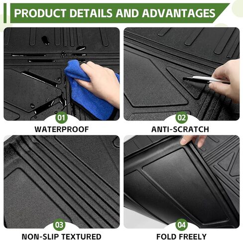 Trunk Mat for 2017-2022 Honda CRV CR-V Fuel Model, Rear Cargo Mat All Weather TPE Protector Trunk Liner Accessories(17-22 Fuel Model Only, Not for Trunk with Subwoofer) in Saudi Arabia