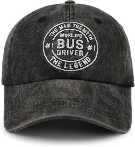 World's Best Bus Driver Hat for Men, Adjustable Embroidered The Man The Myth The Legend Baseball Cap in Kuwait